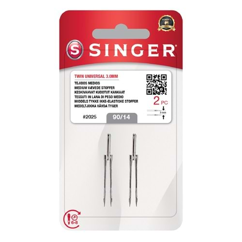 Aile Dikiş Makinesi Çiftli Dikiş İğnesi Blister