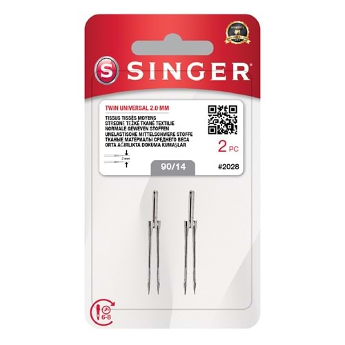 Aile Dikiş Makinesi Çiftli Dikiş İğnesi Blister