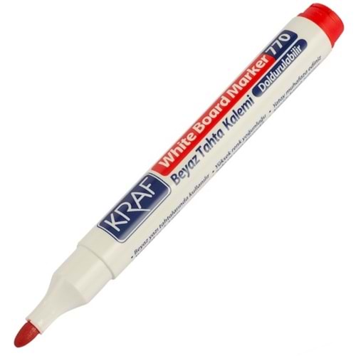 Beyaz Tahta Kalemi, Doldurulabilir Model, Kod : 770, Renk : Kırmızı