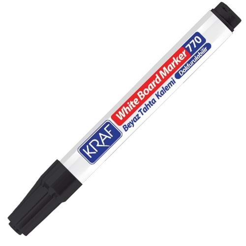 Beyaz Tahta Kalemi, Doldurulabilir Model, Kod : 770, Renk : Siyah