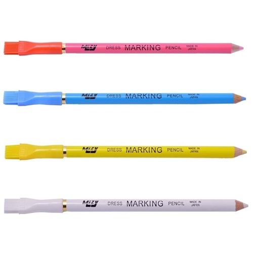 Kumaş İşaretleme Yumuşak ve Fırçalı Kalem, Renk : Beyaz, Made in Japan