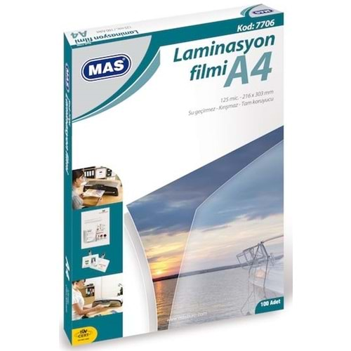 A4 Laminasyon Filmi 125 Micron