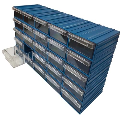 Plastik Çekmece 25 Adet 110mm x 170mm x 65 mm